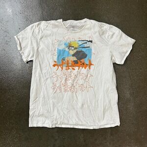 Naruto Size 2XL White Graphic Tee Shirt